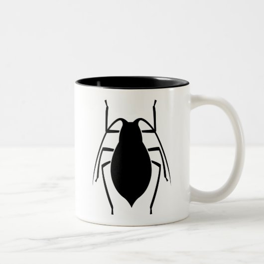 Tasse 2 Couleurs Copie noire d'insecte d'aphis (Droit)