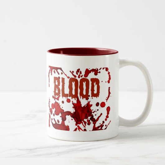 Tasse 2 Couleurs Copie ROUGE de Halloween de sang (Droit)