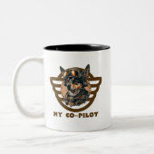 Tasse 2 Couleurs Copilote de chien mignon, animal de compagnie Cool (Gauche)