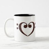 Tasse 2 Couleurs Copper Double Basse Clef Heart Music Lover (Gauche)
