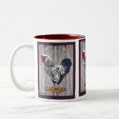 Tasse 2 Couleurs Coq de Wyandotte lacé par argent (Gauche)