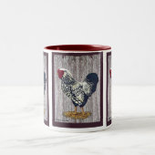 Tasse 2 Couleurs Coq de Wyandotte lacé par argent (Centre)