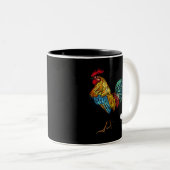 Tasse 2 Couleurs coq hawaii aloha hawaiian 157 (Devant droit)