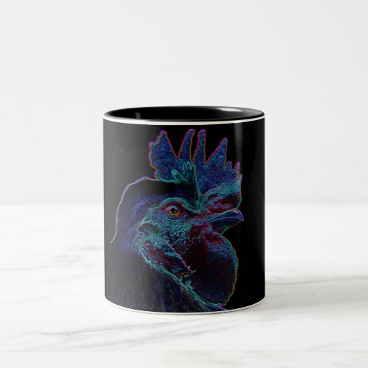 Tasse 2 Couleurs coq noir (Centre)