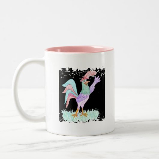 Tasse 2 Couleurs Coq qui chante (Gauche)
