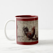 Tasse 2 Couleurs Coq rouge vintage (Gauche)