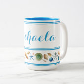 Tasse 2 Couleurs Coques et bandes (Devant droit)