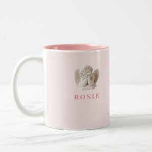 Tasse 2 Couleurs Coquette personnalisée Sculpture de l'ange dormant