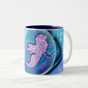 Tasse 2 Couleurs Coquillage adapté à la fille Magique Paillettes de