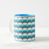 Tasse 2 Couleurs Coquillages Motifs nautiques (Devant gauche)