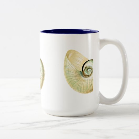Tasse 2 Couleurs Coquille de Nautilus (Droit)