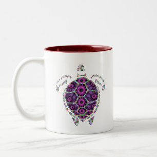 Tasse 2 Couleurs Coquille de tortue violette
