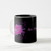 Tasse 2 Couleurs Coquille marine rose (Devant gauche)