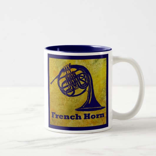 Tasse 2 Couleurs Cor de harmonie sur l'or (Droit)