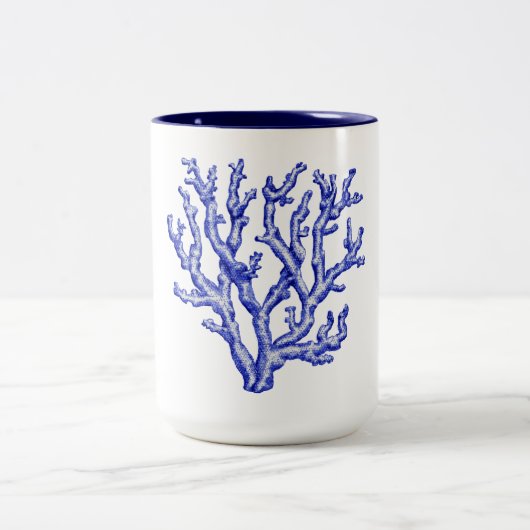 Tasse 2 Couleurs Corail bleu et blanc (Centre)