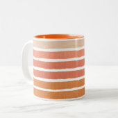 Tasse 2 Couleurs Corail Stripes Orange Stripes (Devant gauche)