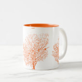 Tasse 2 Couleurs Coraux oranges de PixDezines (Devant droit)