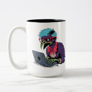 Tasse 2 Couleurs Corbeau d'ordinateur zombie