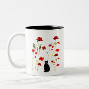 Tasse 2 Couleurs Corbeau Kitty Red Poppy