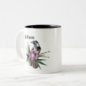 Tasse 2 Couleurs Corbeau noir (Devant gauche)