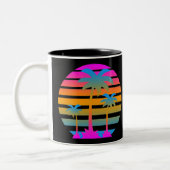 TASSE 2 COULEURS COREY TIGER RETRO SUNSET PALMIERS (Gauche)