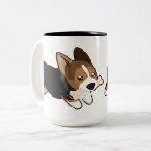Tasse 2 Couleurs Corgi (Devant gauche)