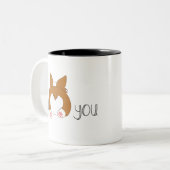 Tasse 2 Couleurs Corgi butt'aime (Devant gauche)