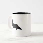 Tasse 2 Couleurs Corgi de Gallois de cardigan (Devant gauche)