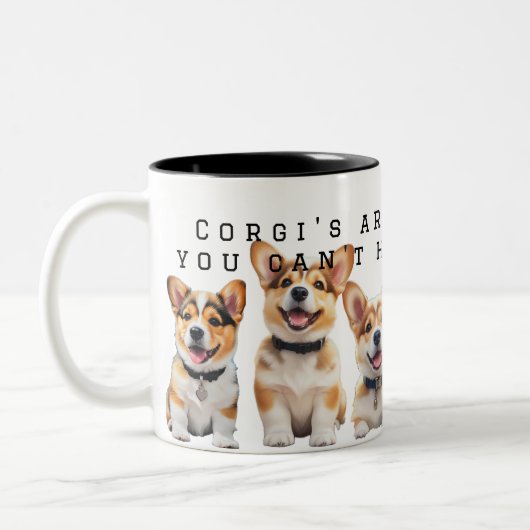 Tasse 2 Couleurs Corgi Fans (Gauche)