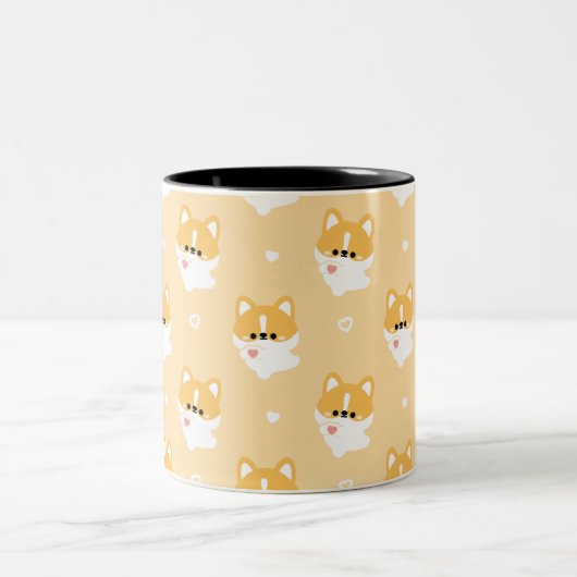 Tasse 2 Couleurs Corgi mignon (Centre)