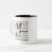 Tasse 2 Couleurs Corgi Traits (Devant gauche)