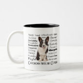 Tasse 2 Couleurs Corgi Traits (Gauche)