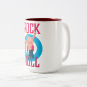 Tasse 2 Couleurs Corne de rock and roll Evil (Devant droit)