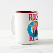 Tasse 2 Couleurs Corne de rock and roll Evil (Devant gauche)