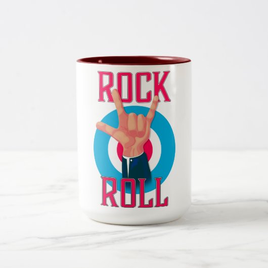 Tasse 2 Couleurs Corne de rock and roll Evil (Centre)