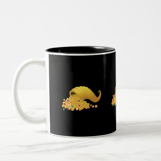 Tasse 2 Couleurs Corne d'or de Thanksgiving (Gauche)