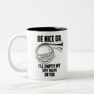 Tasse 2 Couleurs Corne Française Vanne mignonne Trumpet Musicien Dr