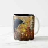 Tasse 2 Couleurs Corneille/photo de Raven (Devant droit)