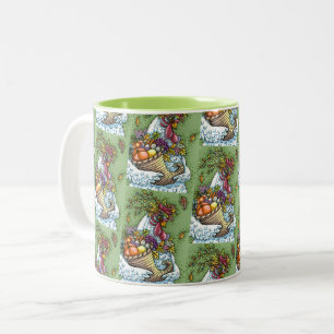 TASSE 2 COULEURS CORNUCOPIA HEN, GRÂCE À LA RÉCOLTE DE CHUCHES