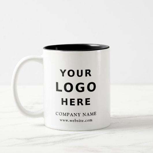 Tasse 2 Couleurs Corporate Modern Custom Company Logo (Gauche)
