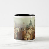 Tasse 2 Couleurs Cortège de dimanche de paume (Centre)