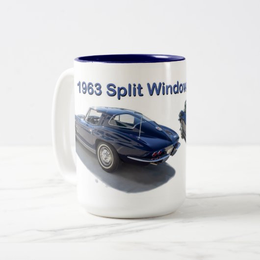 Tasse 2 Couleurs Corvette Chevrolet Split Window 1963 (Devant gauche)