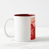 Tasse 2 Couleurs Corvette d'art pop rouge (Gauche)