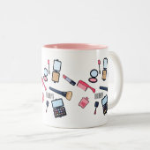 Tasse 2 Couleurs Cosmétique / maquillage illustration (Devant droit)