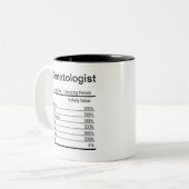 Tasse 2 Couleurs Cosmétologiste personnalisé Valeur nutritive (Devant gauche)