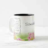 Tasse 2 Couleurs Cosmos Fleur sauvage Affirmation positive Nom pers (Devant gauche)