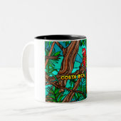 Tasse 2 Couleurs Costa Rica : Le perroquet sauvage (Devant gauche)