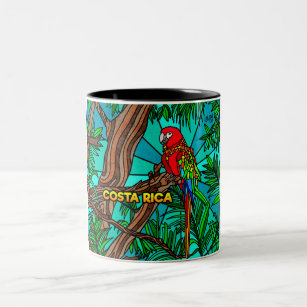 Tasse 2 Couleurs Costa Rica : Le perroquet sauvage