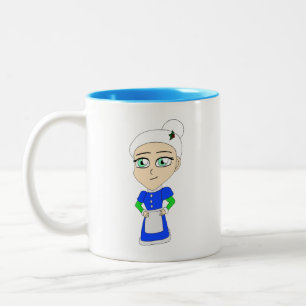 Tasse 2 Couleurs Costume bleu Mme Claus Chibi