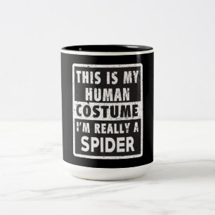 Tasse 2 Couleurs Costume d'Halloween Araignée drôle Costume d'araig